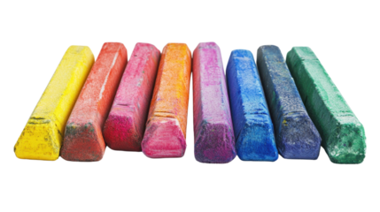 Color chalk hand draw in shape hatching, isolated on white