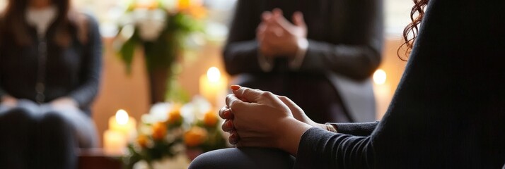 Close-up view of a bereavement coordinator's support during difficult times.