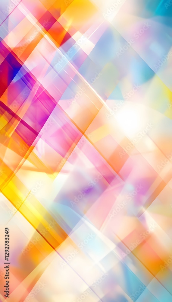Poster an abstract image with many intersecting colorful lines
