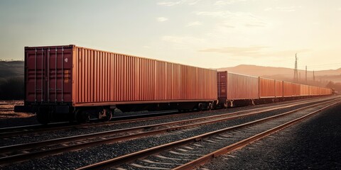 Fototapeta premium These wagons help streamline the logistics and shipping industry.