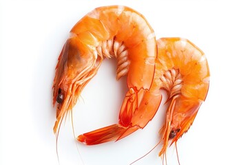 shrimp isolated on white