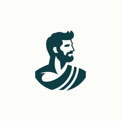 Greek man logo