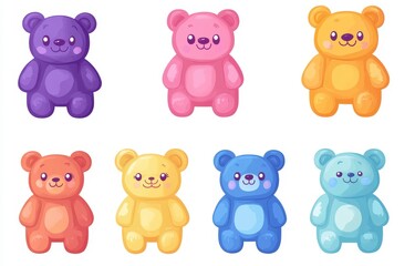 Obraz premium set of teddy bears