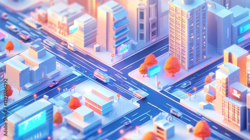 Poster ai manages smart cities, using phones to connect and monitor everything. it controls how traffic flo