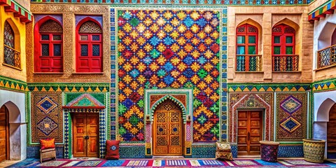 Abstract Bold Moroccan Berber Rug Pattern Architectural Photography