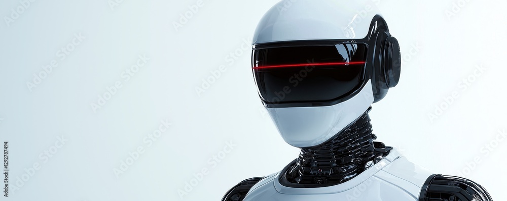 Aufkleber robotic innovation showcase technology lab digital art futuristic environment close-up view ai conce