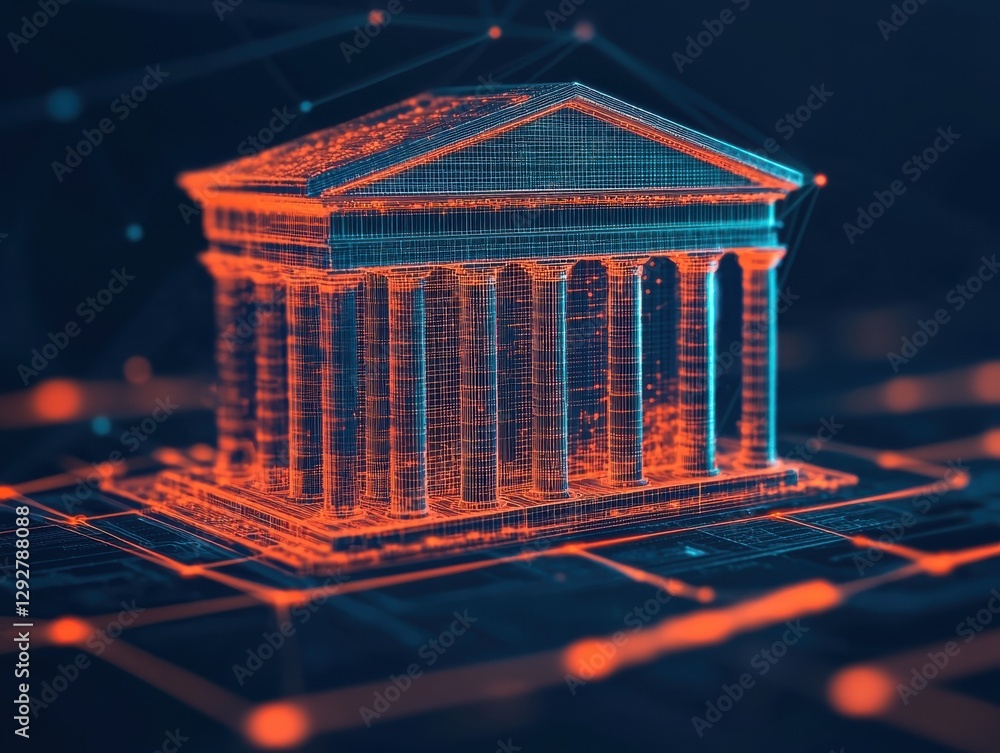 Poster digital reconstruction of historical building virtual environment 3d model architecture tech visuali