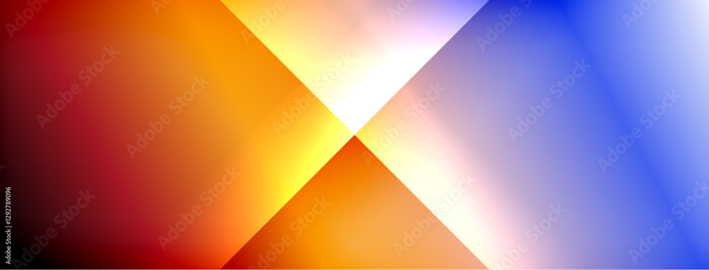 Poster Dynamic shadow lines with gradient colors geometric background