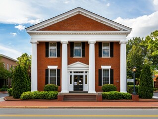 Historic building preservation efforts downtown architecture urban environment front view cultural heritage