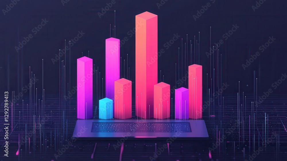 Poster data analysis trends business dashboard infographic visualization digital environment aesthetic view