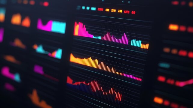 Data visualization trends technology sector infographic analysis digital environment close-up view analytics insights