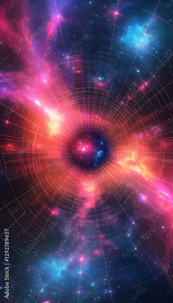 Sticker a visually stunning portal through space and time is displayed