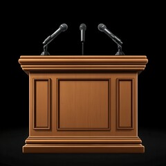wooden cabinet isolated on white background