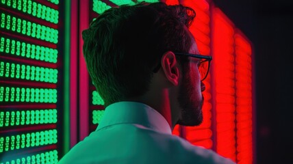 Analyzing data trends in technology modern office digital environment professional view data management insights