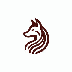 Minimalist fox logo