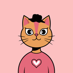 NFT cat logo vector design