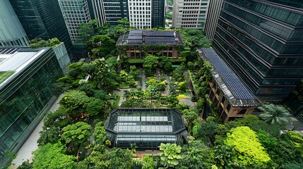 Buildings Surrounded By Extensive Greenery Offer a Unique Urban Oasis