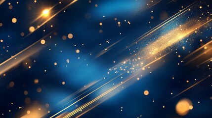 Fototapeta premium Elegant event design digital space graphic art luxurious environment visual concept sophisticated blue and gold aesthetic