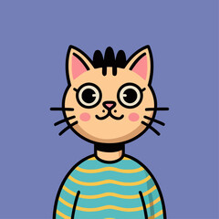 NFT cat logo vector design