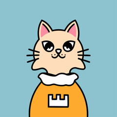 NFT cat logo vector design