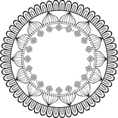Beautiful flower art and mandala vector design