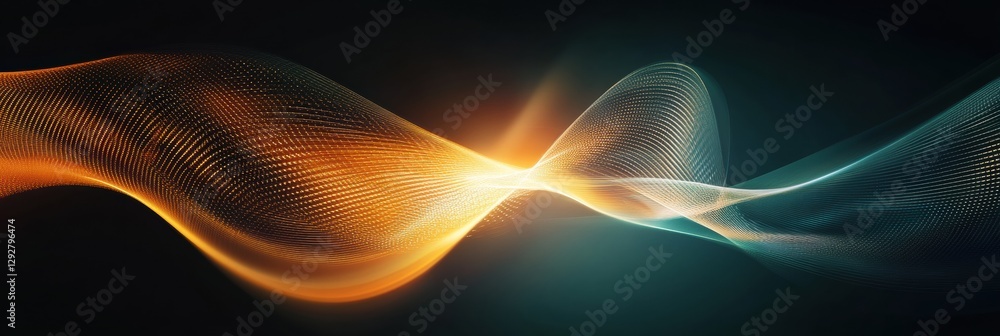Aufkleber abstract representation of agreement and business trust with flowing lines and vibrant colors. gener