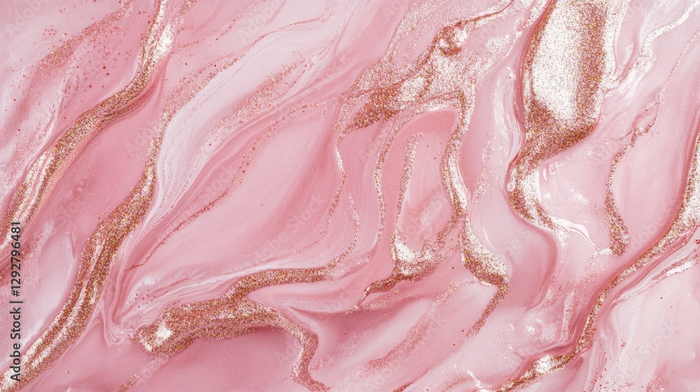 Poster creating glamorous soft pink sparkling textures for fashion events design studios visual content ele