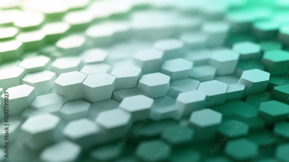 Aufkleber dynamic gradient transition over hexagon bokeh shifts creative studio digital artwork contemporary e