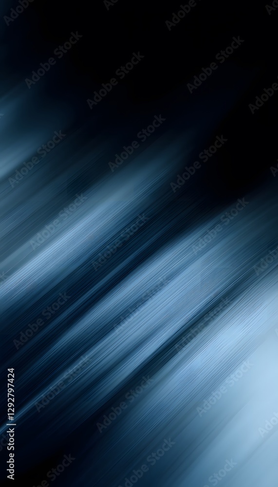 Poster dark blue abstract background with blurred diagonal lines effect