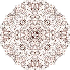 Beautiful flower art and mandala vector design