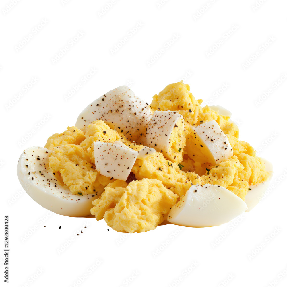 Aufkleber a neatly arranged pile of fresh eggs with a few cracked open on a rustic wooden surface for culinary