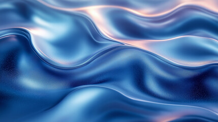 Blue liquid waves create a smooth, flowing texture. A modern and elegant abstract background
