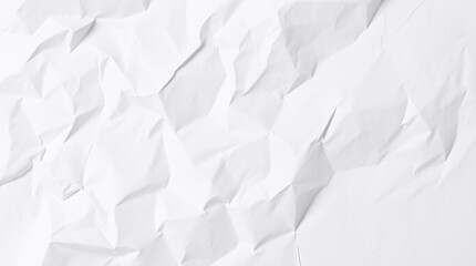 Obraz premium White paper texture, crumpled surface, subtle shadows, minimalist background, abstract pattern, folded paper, monochromatic, high contrast, geometric shapes, clean design, origami-inspired, delicate c
