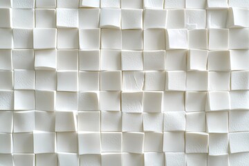 Fototapeta premium White 3D square tile pattern texture. Ideal for modern minimalist design projects, website backgrounds, and presentations.