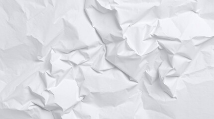 Obraz premium white crumpled paper texture, wrinkled surface, creased paper, rough texture, high contrast shadows, minimalist backdrop, abstract pattern, monochromatic, detailed folds, paper art, macro photography,
