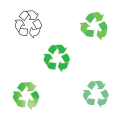 Obraz premium Recycle Symbol Variations