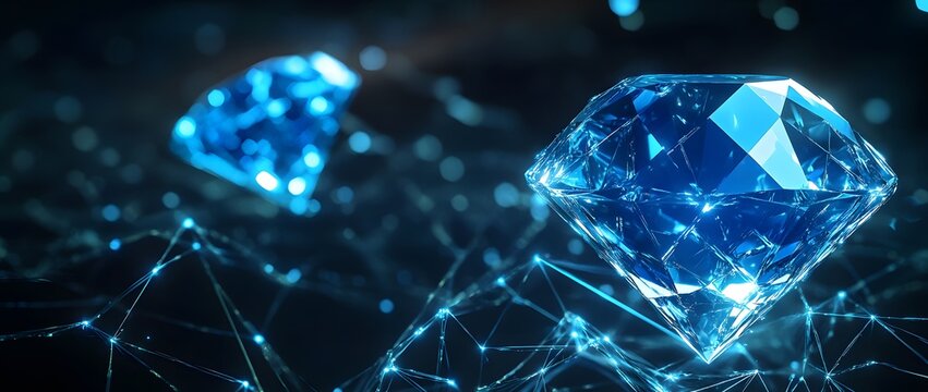 Blue Diamonds Network Background