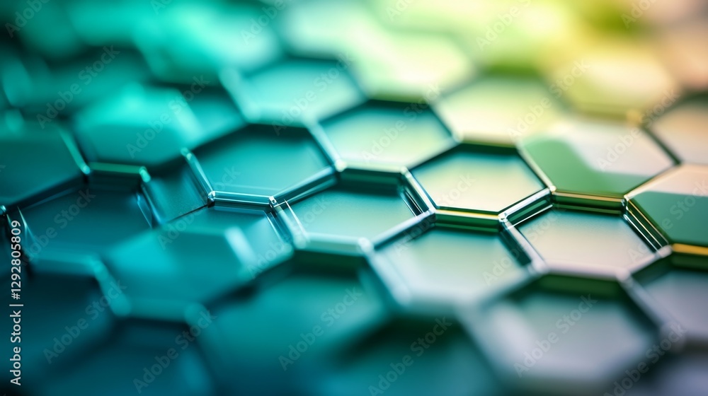 Poster bokeh bliss soft focus hexagon patterns abstract photography vibrant gradient background artistic en