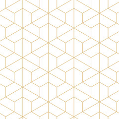 Abstract Vector Golden Line Art Pattern Background