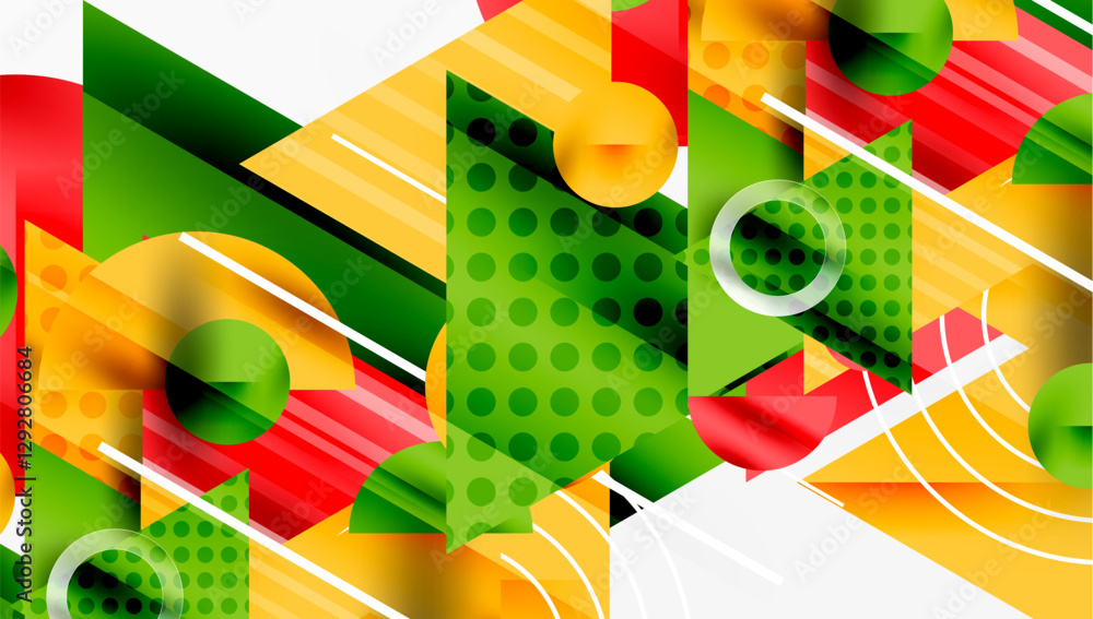 Aufkleber Modern geometric background - overlapping triangles with smooth gradients and semi-transparency