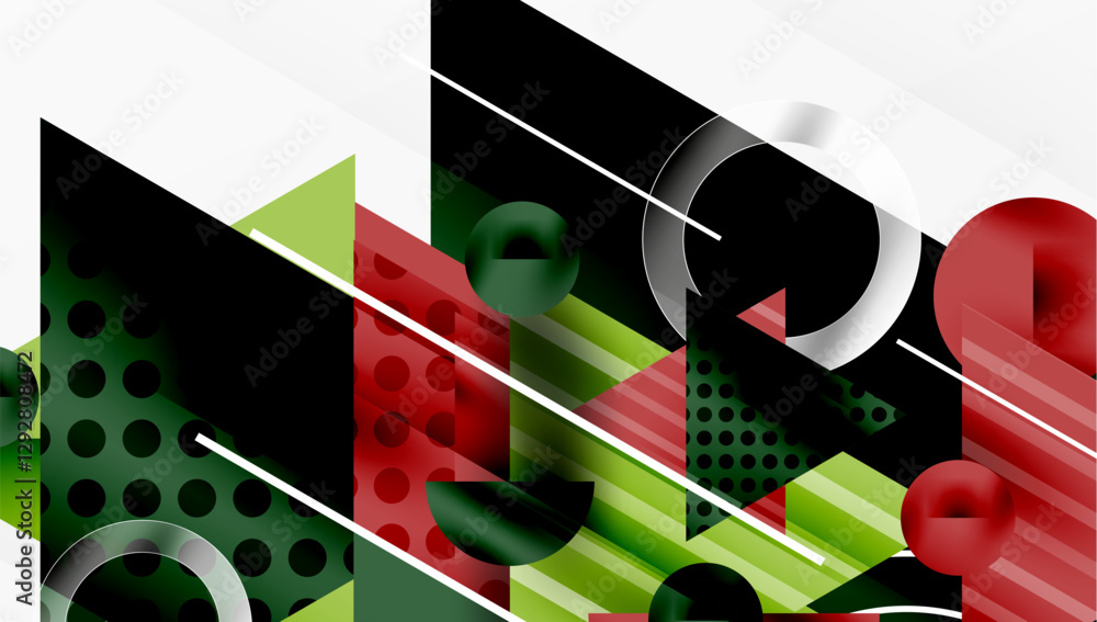 Aufkleber Modern geometric background - overlapping triangles with smooth gradients and semi-transparency