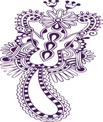 Beautiful flower art and mandala vector design
