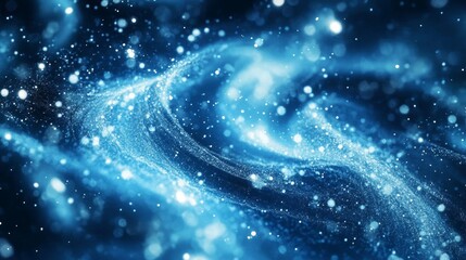 Fototapeta premium Swirling blue and white abstract patterns digital realm visual art virtual environment artistic perspective mimicking aebe