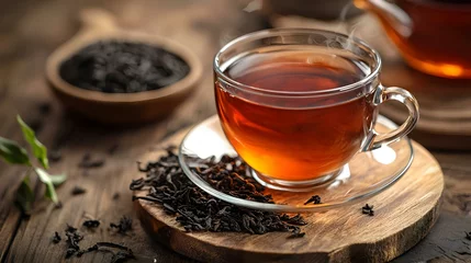 Fototapete Rund Dried black tea © Student