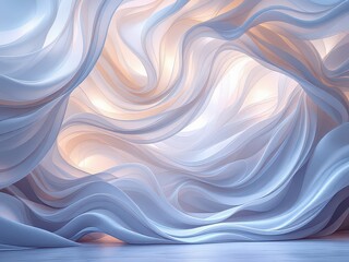 Obraz premium 3d abstract wave seamlessly in this dreamy abstract 3D composition. digital background, fluid dynamics, creative projects, graphic design, digital art, visual presentations.