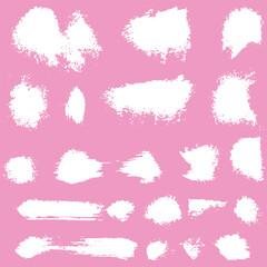 Black Distress Brushes. Grunge Texture. Splash Banner. vector illustration..