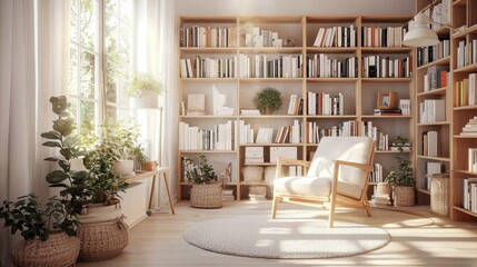 The perfect blend of comfort and elegance in a modern home library.