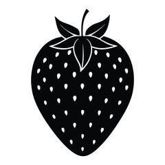 strawberry silhouette vector illustration