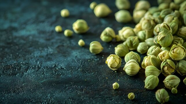pialas with green tea on a dark background