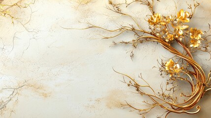 Intricate thai floral artistry elegant branching curves in a detailed serene cultural heritage design